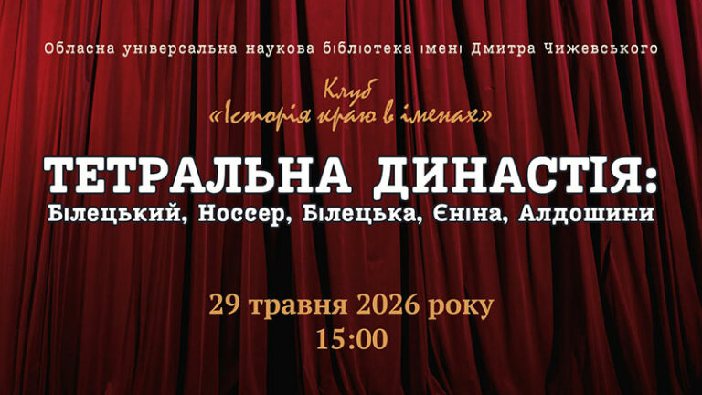 Театральній династії Білецьких присвячується